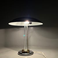 USED STAINLESS SHADE ACRYL FRAME TABLE LAMP