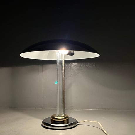 USED STAINLESS SHADE ACRYL FRAME TABLE LAMP