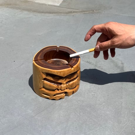 USED WOODEN ASHTRAY