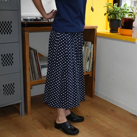 USED "SAG HARBOR" RAYON DOT SKIRT