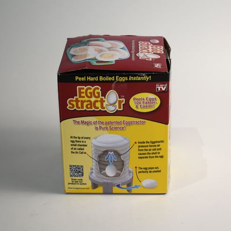 NEW "EGG STRACTOR" EGG PEELER