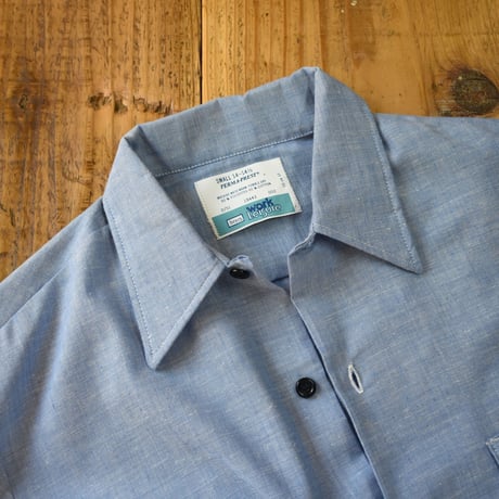 DEAD STOCK 70'S "SEARS WORK LEISURE" CHAMBREY S/S/ SHIRT