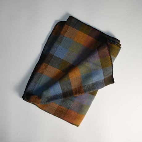 USED ACRYLIC WOOL PLAID BLANKET