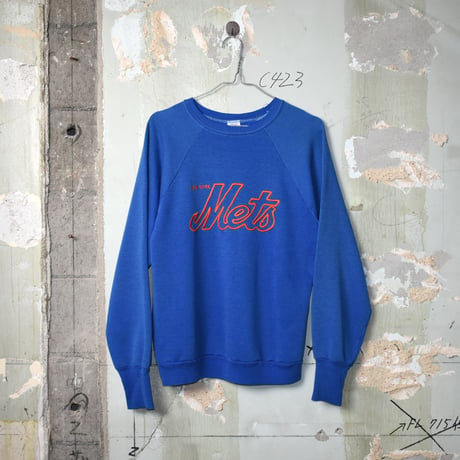 VINTAGE 80'S "NEW YORK METS" RAGLAN SWEAT
