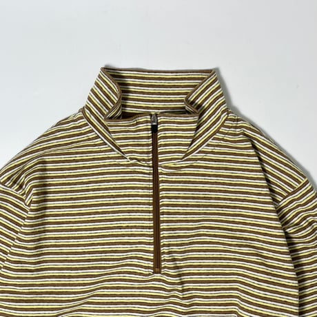 COMFORTABLE REASON "Multi Border L/S Stand Zip"