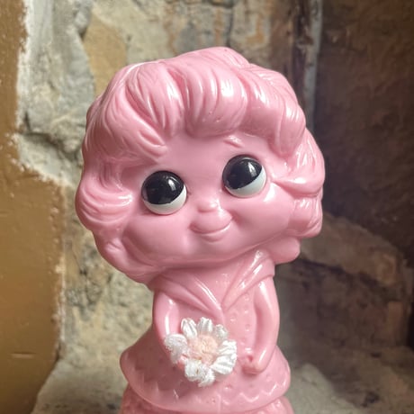 VINTAGE MESSAGE DOLL PINK GIRL