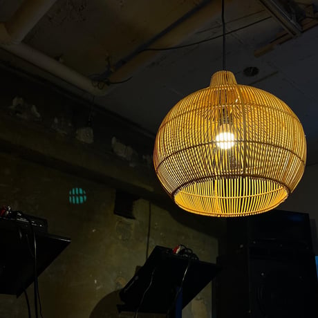 USED BAMBOO SHADE PENDANT LAMP