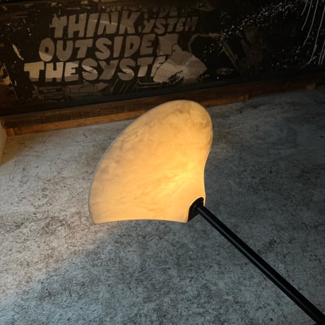 JAPAN USED “NATIONAL” PLASTIC SHADE METAL FRAME FLOOR LAMP