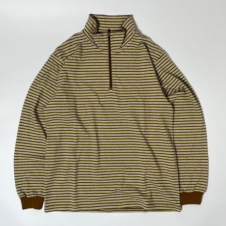 COMFORTABLE REASON "Multi Border L/S Stand Zip"