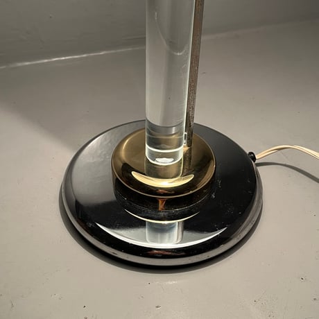 USED STAINLESS SHADE ACRYL FRAME TABLE LAMP