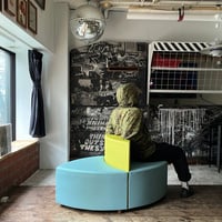 USED FABRIC LOBBY SOFA