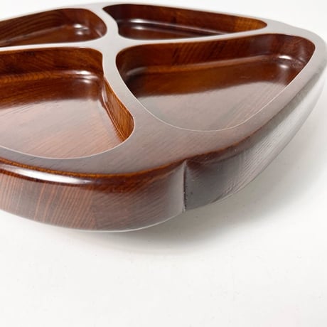 USED WOODEN ROUND TABLE TRAY