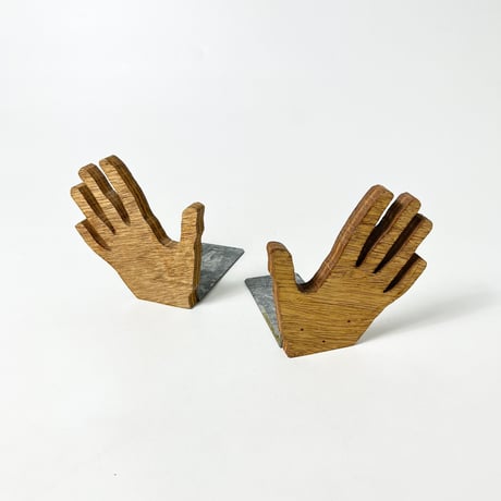 USED HAND SHAPED BOOK STAND SET