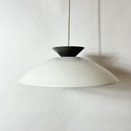 USED ALUMINUM & IRON SHADE PENDANT LAMP