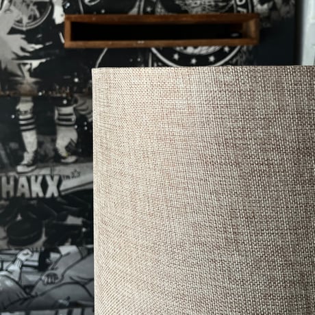 USED STAINLESS & MARBLE FRAME FABRIC SHADE FLOOR LAMP