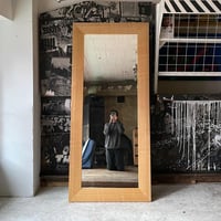 USED WOODEN FLAME FULL LENGTH MIRROR