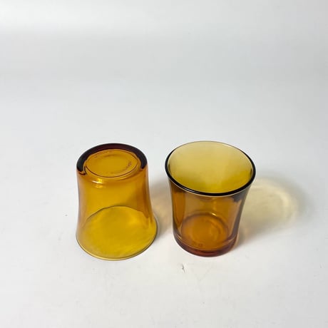 USED "DURALEX" AMBER GLASS TUMBLER