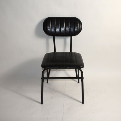 USED VINYL LEATHER IRON LEG CHAIR