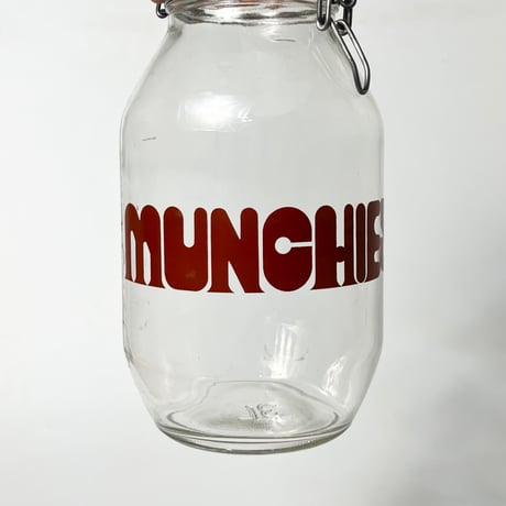 VINTAGE 70s "MUNCHIES" 3LITTER JAR HINGE LID
