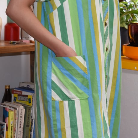 USED COTTON STRIPE CASUAL DRESS