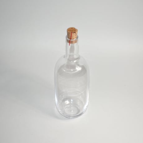 NOS GLASS CORK CAP BOTTLE