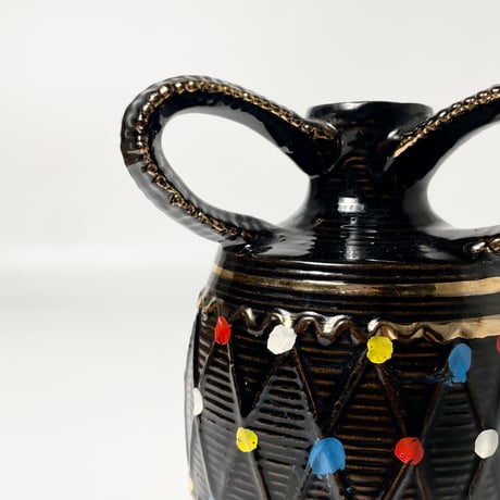 USED HAND PAINTED CERAMIC JUG