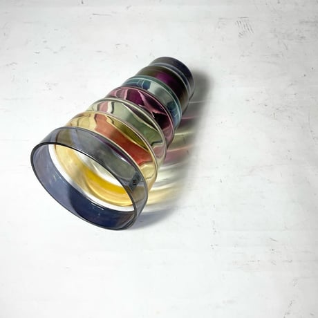 USED "CIVE" GLASS FLOWER VASE