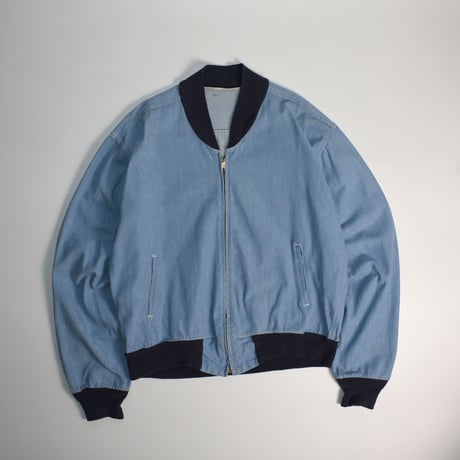 USED CHAMBRAY ZIP UP JACKET