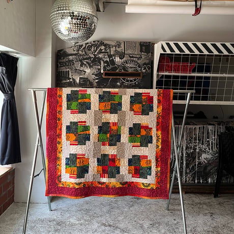 USED HANDMADE PATCHWORK QUILT