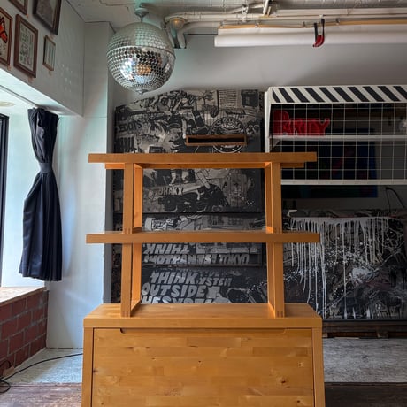 USED "OLD IKEA" WOODEN OPEN SHELF