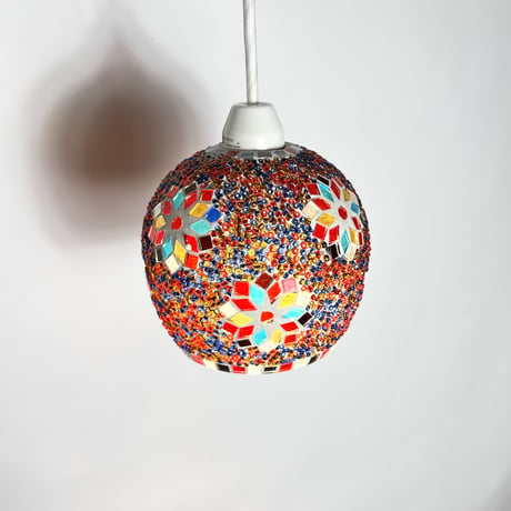 USED MOSAIC GLASS PENDANT LAMP