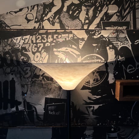 JAPAN USED “NATIONAL” PLASTIC SHADE METAL FRAME FLOOR LAMP