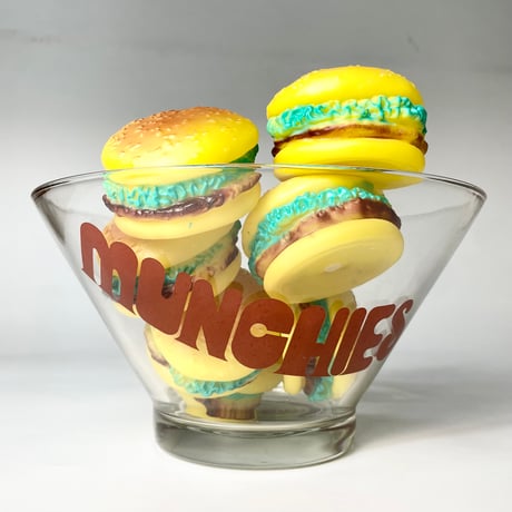 VINTAGE 70s "MUNCHIES" GLASS BOWL