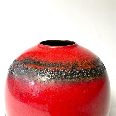 VINTAGE 70'S "FAT LAVA" CERAMIC FLOWER VASE