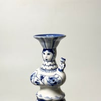 VINTAGE 86’S-91’S GZHEL PORCELAIN GIRL FLOWER VASE