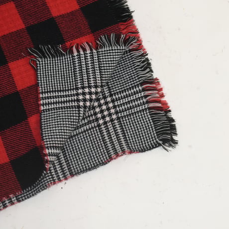 USED PLAID ACRYLIC WOOL BLANKET