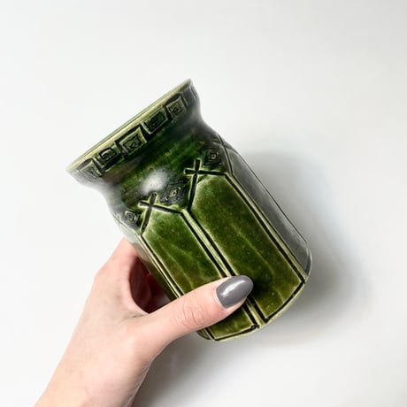 USED HANDMADE CERAMIC FLOWER VASE