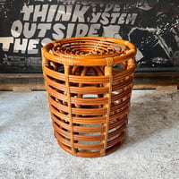 USED BAMBOO & WICKER STOOL