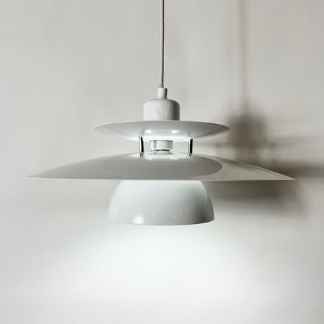 USED SCANDINAVIAN DESIGN IRON SHADE PENDANT LAMP
