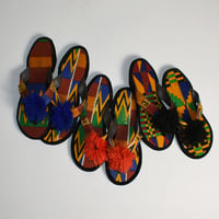 LADIES "TOMMY" AFRICAN BATIK FLIP FLOPS