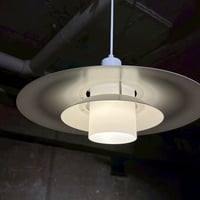 USED METAL SHADE PENDANT LAMP