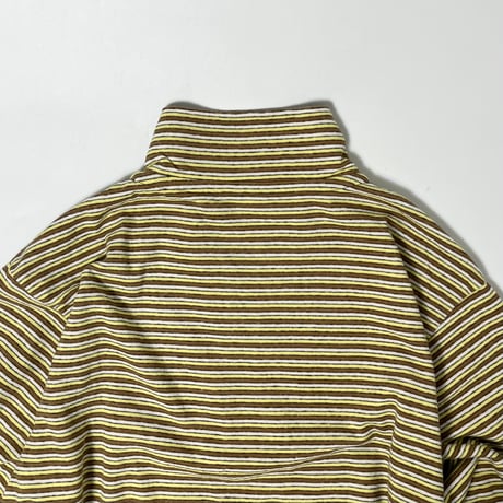COMFORTABLE REASON "Multi Border L/S Stand Zip"