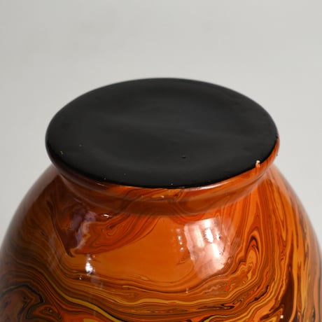 CERAMIC MARBLE PATTERN FLOWER VASE