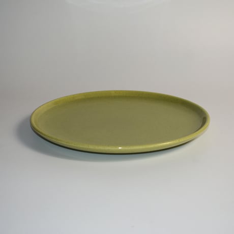 VINTAGE "LAUREL OF CALIFORNIA" CERAMIC GREEN SPECKLED PLATE
