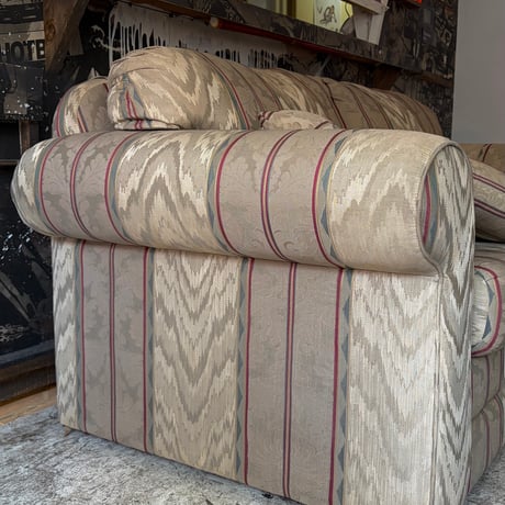 NOS STRIPED FABRIC 2P SOFA