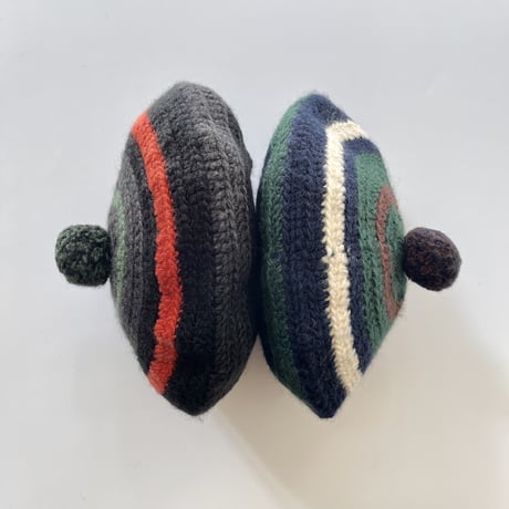 COMFORTABLE REASON  “Stripe Tam O' Shanter Hat”