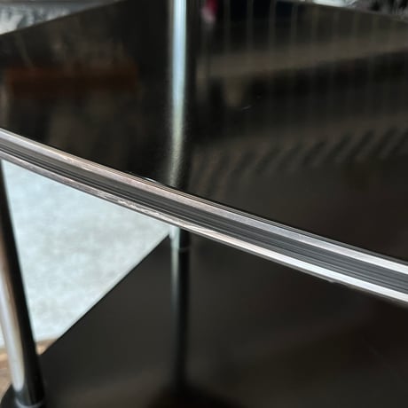USED STEEL FRAME WOODEN DISPLAY RACK
