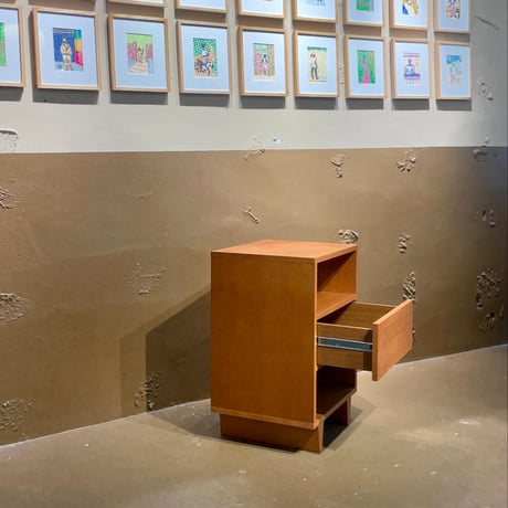 JAPAN USED WOODEN SIDE CHEST