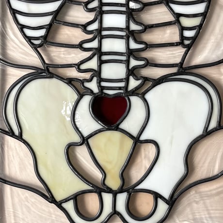 VINTAGE / 60-70'S UNKNOWN STAINED GLASS WALL ART