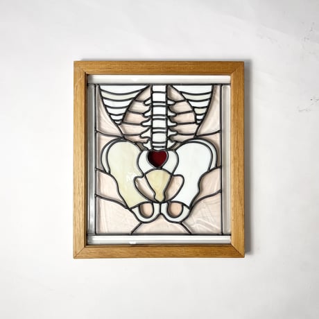 VINTAGE / 60-70'S UNKNOWN STAINED GLASS WALL ART